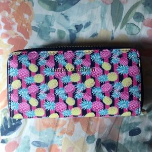 Simply Southern Phone Wallet - Pink/Navy Stripe - Yellow/Pink Pineapples